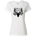 thumbnail image 3 of Inktastic Merry Christmas Reindeer Antlers with Ornaments Women's T-Shirt, 3 of 5