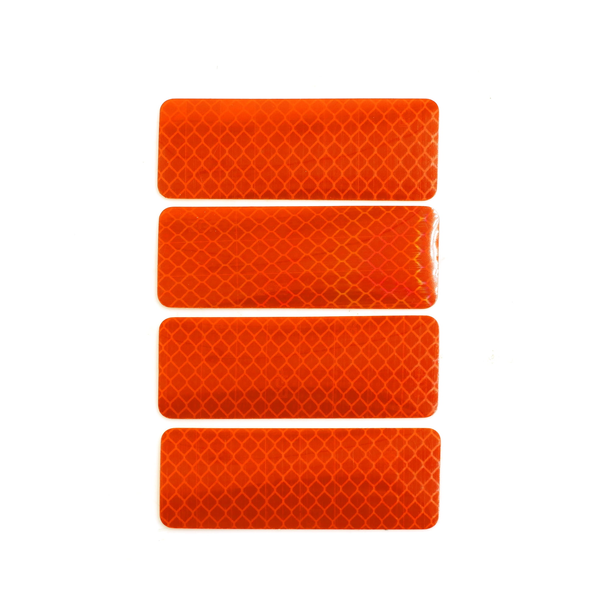 4pcs Orange Car Reflective Stickers Safety Warning Tape Decal 8 x 3cm