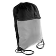 thumbnail image 3 of Mato & Hash Drawstring Cinch Bag Backpack With Mesh Pocket Polyester Tote Sack - 2PK Black CA2600, 3 of 4