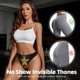 thumbnail image 4 of Thongs for Women - Gold Glittering Stars No Show Seamless Womens Thongs Underwear, Soft Stretch G String Thongs for Women,Cuteness Ladies Thong Bikini Panties Briefs, 4 of 5