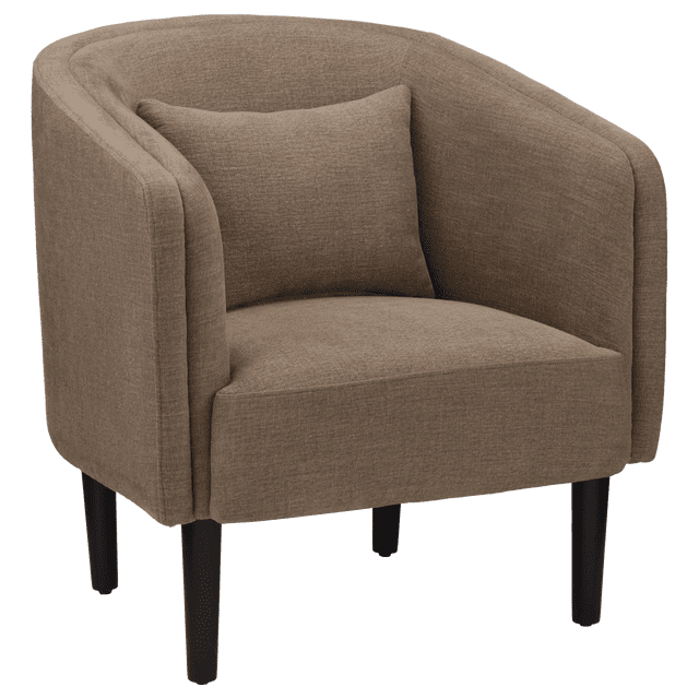Bouclair Light Brown Upholstered Fabric Accent Chair