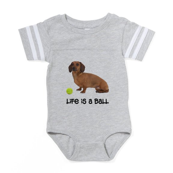 CafePress - FIN Dachshund Life Ball - Cute Infant Baby Football Bodysuit