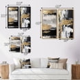 thumbnail image 4 of Designart "Horizontal Perspectives Abstract in Gold and Black II" Abstract Painting Wall Art Set Of 2 - Modern Gold Gallery Wall Set For Home Decor, 4 of 6