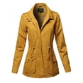 thumbnail image 1 of FashionOutfit Women's Casual High Neck Military Roll-Up Sleeves Jacket, 1 of 1