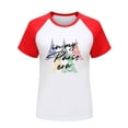 thumbnail image 4 of Toddler Boys Summer Tops Tees Stylish Letter Graphic Color Block Raglan Short Sleeved Casual Tee Blouse Daily Spring Shirts For Kid 11-12T, 4 of 4
