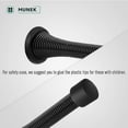 thumbnail image 5 of MUNEK Black Spring Door Stopper, Steel Door Stopper with Rubber Tip, Screw Mount, 2 Pack, 5 of 7