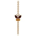 thumbnail image 2 of Galaxy Gold 14K Solid Gold 0.6 Carat Natural Garnet Butterfly Bracelet for Women - Rose Gold Fine Jewelry, 2 of 3