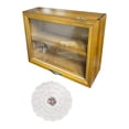 thumbnail image 1 of Gabinete de madera, organizador de muñecas de juguete, caja de exhibición de escritorio, contenedores de caja de té para despensa, tazas, edulcorantes estilo A, 1 of 8