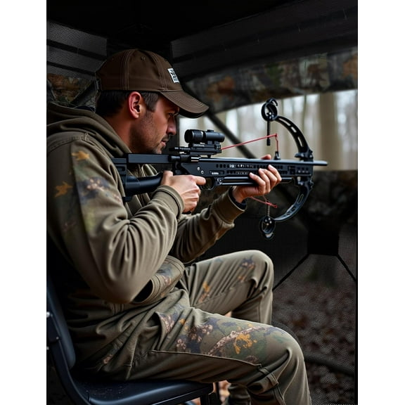 Portable Hunting Blind for 2/3/4/6 People with 270° See-Through Windows & Silent Magnetic Door - Lightweight & Quick Assembly for Deer and Turkey Hunting