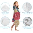 thumbnail image 7 of Pioneer Flower Floral Print Pattern Hooded Bath Towel，50"x30" for Ages 3 To 12 Kids, Quick Dry Lightweight Soft Microfiber Hood Beach Towel Cover Up for Kids, 7 of 7