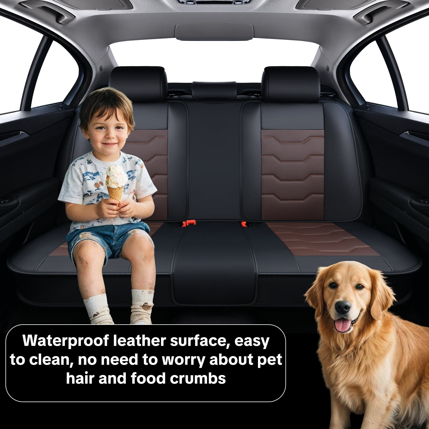 2007 for Toyota Yaris S Car Seat Cover, Waterproof Faux Leather Full Set of 5 Seats Wear Resistance Protect and Upgrade Seats, Car Seat Covers, Upgrade the Car's Interior