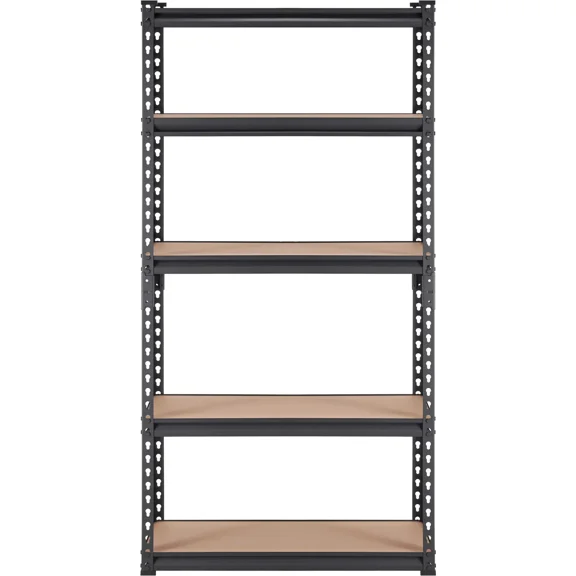 Adjustable 5-Tier Heavy Duty Storage Shelving Unit,2000 lbs Capacity Metal Organizer Rack for Kitchen,Pantry,Basement,Bathroom,and Laundry-Black 30"x12"x60"