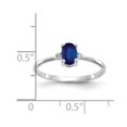 thumbnail image 2 of 14k White Gold Polished Diamond and Sapphire Ring Size 6 - .01 dwt - Ring for Women, 2 of 2