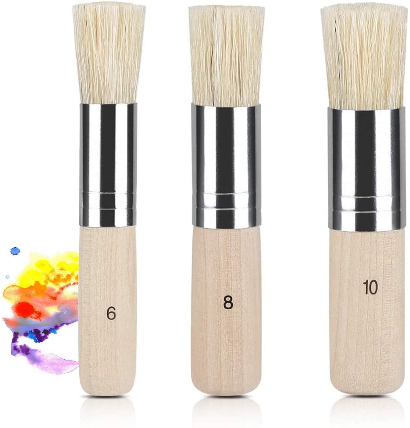 48 Pcs Flat Paint Brush Set Acrylic Paint Brush Small Brush Bulk Painting  Detail Painting Wood Paint Brushes Art Crafts Kids Artist Adult Watercolor  Oil Face Body, 1 Inch 0.75 Inch 0.5