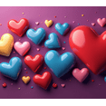 thumbnail image 4 of Red Roses Flower Vase Backdrop Photo Booth Background Romantic Hanging Hearts Wedding Photography Banner Valentines Celebrations Decor Event, 4 of 4