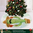 thumbnail image 6 of FMSHPON Watercolor Mexico Cactus Beard Xmas Christmas Tree Skirt Stand Mat for Holiday Party Decoration Indoor Outdoor 36 inches, 6 of 6