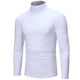 thumbnail image 3 of Camisa de manga larga con cuello alto de poliéster para hombre - Corte ajustado, color liso - Moda/deportivo - Tallas M-XXL, 3 of 6
