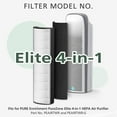 thumbnail image 2 of 2-in-1 HEPA Replacement Filter Compatible with Pure Enrichment PureZone Elite 4-in-1 Air Purifier (PEAIRTWR), Carbon Activated Pre-filter + HEPA Air Filter, 2 Pack, 2 of 2