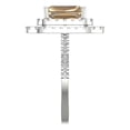 thumbnail image 3 of 2.62 ct Emerald Cut Yellow Moissanite with Simulated Diamond Halo Accents 14K White Gold Womens Engagement Ring, 3 of 5