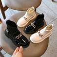 thumbnail image 5 of FAOWME Child Stylish Chain Kids Ankle Boots Shoes Baby Dance Shoes Elastic Knitting Patchwork On Boots Shoes Girls Little Kids Big Kids Metal Leather Socks Shoes Black 34, 5 of 8