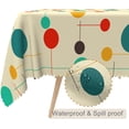 thumbnail image 2 of 60x84inches Mid Century Rectangle Table Cloth Modern Atomic Retro Decorative Tablecloth Oil-Proof Waterproof Polyester Fabric Table Cover for Kitchen Dining Room Indoor Outdoor Party Decor, 2 of 7