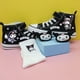 thumbnail image 2 of Kuromi zapatos para niños dibujos animados lindo 2023 zapatos de lona de alta calidad estudiante de padres e hijos princesa niños de mediana edad niñas de escuela primaria, 2 of 4