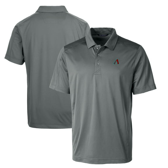 Men's Cutter & Buck Gray Arizona Diamondbacks Prospect Textured Stretch Big & Tall Polo