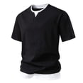 thumbnail image 2 of Mens T-Shirts White Mens Basic T Shirts Tee Shirt Men Black T-Shirts for Men New, 2 of 4