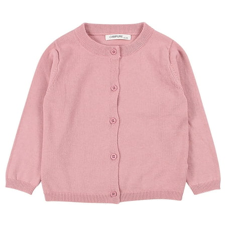 

WREESH Toddler Girls Boys Sweater Cardigan Candy Color Solid Color Small Cardigan Baby Infant Kids Children Autumn Winter Sweater Pink