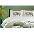 thumbnail image 3 of Ambesonne Monstera Duvet Cover Set, Minimalist Floral Boho, Queen, Pale Sage Green Coconut, 3 of 6