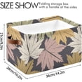 thumbnail image 4 of Coolnut Stylish Maple Storage Basket, Durable Canvas Organizer With Handles Large Collapsible Storage Bins Boxes for Home Office - 2 Pack Home Decor, 4 of 7