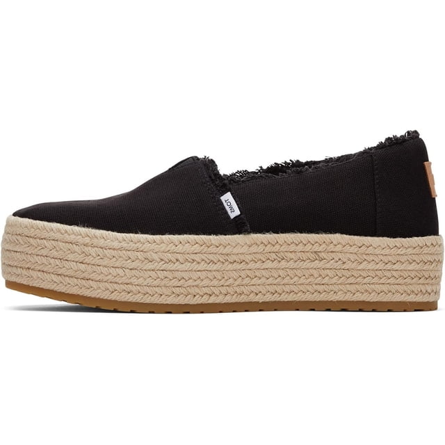 Alpargatas con plataforma Valencia para mujer de TOMS en negro