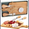thumbnail image 2 of BMYJ Round Wood Charcuterie Board Set with Stainless Steel Knives and Forks, Mini Cheese Serving Board, Includes Thank You Card and Gift Box, Perfect for Wedding Guests and Party Gifts, 2 of 9