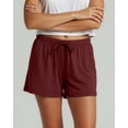 thumbnail image 3 of Real Essentials 3 Pack: Women's Pajama Shorts Sleep Lounge Sweatshorts Comfy Sleepwear Bottoms (Available In Plus Size), 3 of 4