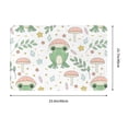 thumbnail image 3 of Haiem Frog and Mushrooms Front Door Mat Indoor Outdoor Entrance, Waterproof All-Season, All-Weather Doormat, Durable Flannel Fabric, Fade Resistant, Low Profile, 16x24in, 3 of 9