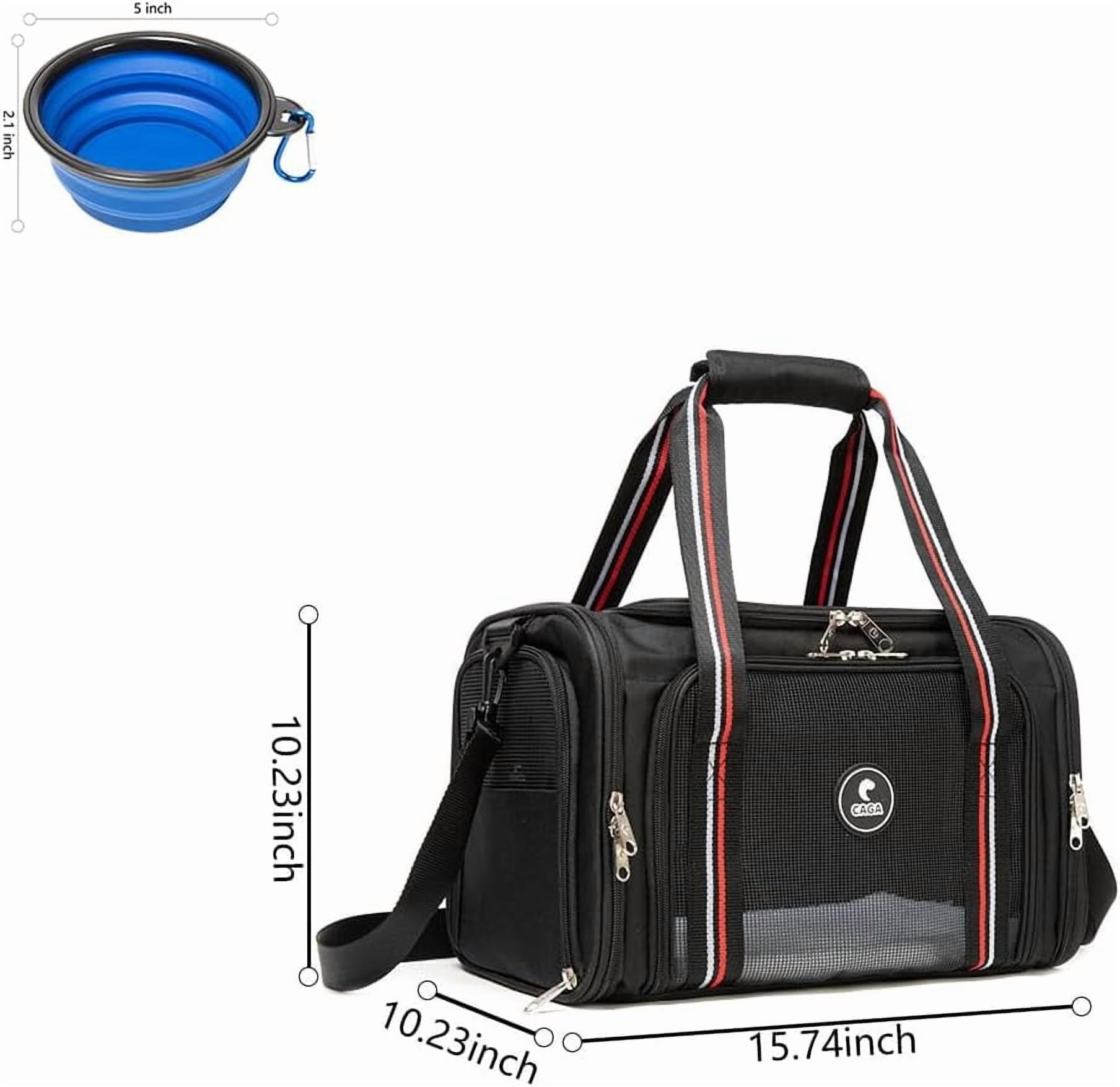 Soft-Sided Pet Carrier with Ventilation - Foldable & Collapsible for Small to Medium Dogs & Cats up to 15 lbs