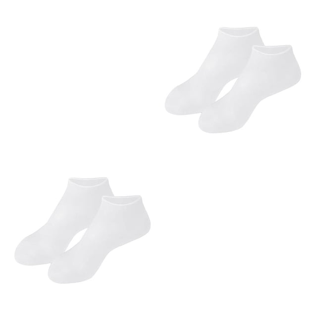 Vogacara Calcetines de gel de silicona Calcetines de protección para los pies Protector para el cuidado de los pies Blanco L 2piezas Blanco L