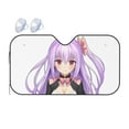 thumbnail image 1 of DouZhe Car Sunshades for Windshield, Moe Anime Character Girl Pattern Car Sun Shade Block Heat and UV Rays, 55" x 30", 1 of 8