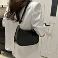 thumbnail image 3 of Retro Glossy Shoulder Bag Ladies Faux Leather Underarm Bag Casual Hobo Purse Waterproof Handbag for Daily Life Travel Parties, 3 of 8