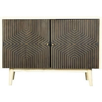 Ixora 2-door Accent Cabinet White Washed and Black