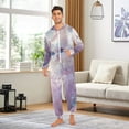 thumbnail image 4 of White Cat Bubbles Adult Onesie Pajamas Slim Fit Christmas One Piece Suit Pjs for Women and Men Hooded Zipper, 4 of 7