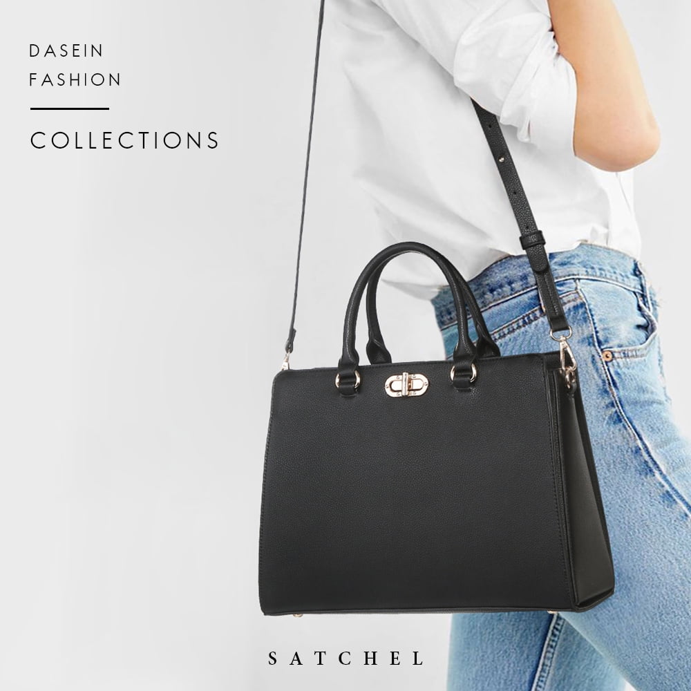 Dasein Women Handbags Fashion Satchel Purses Top Handle Tote Work Bags Shoulder Bags with Matching Clutch