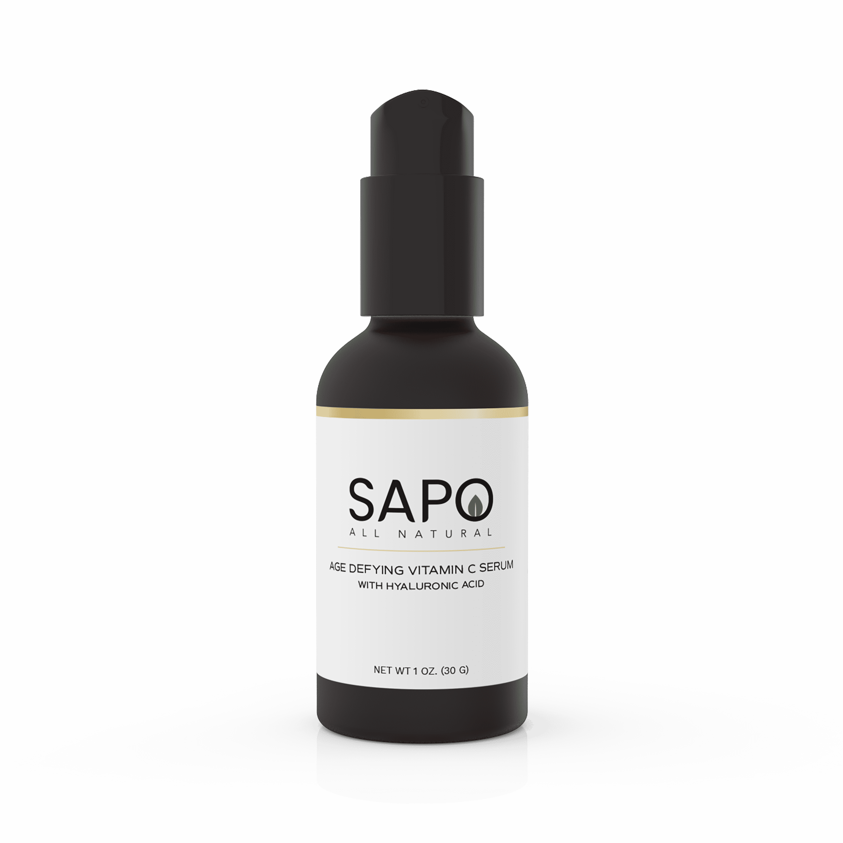 Sapo All Natural Vitamin C Serum with Hyaluronic Acid For Face | Made with Citrus Stem Cells, Orange Oil and Extracts | Nourish, Hydrate and Exfoliate Skin Cells For Brighter Looking Skin