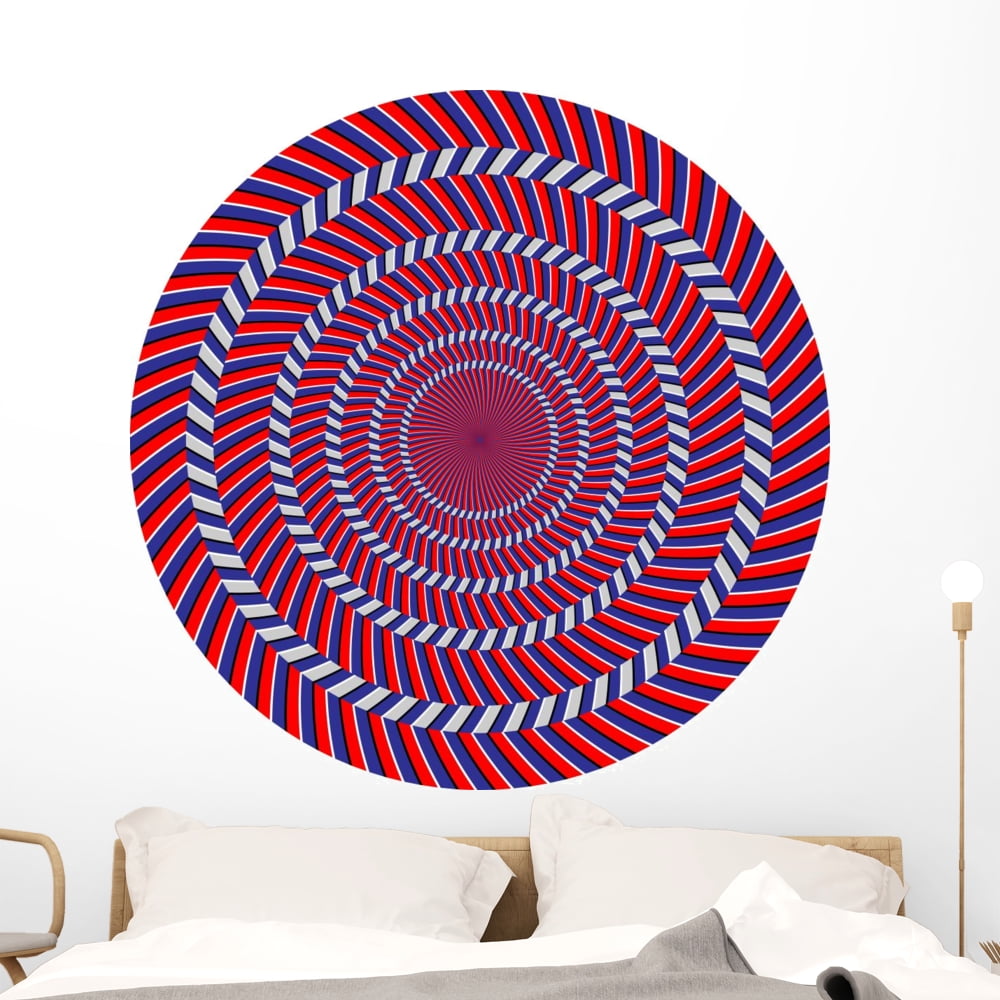 Optical Illusion Wall Decal by Wallmonkeys Peel and Stick Graphic (48