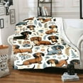 thumbnail image 5 of Best-Rated Super Soft Dachshund Print Flannel Blanket - Cozy Throw for Home Decor, Travel & Picnics Ideal Gift for Dog Lovers, 5 of 8