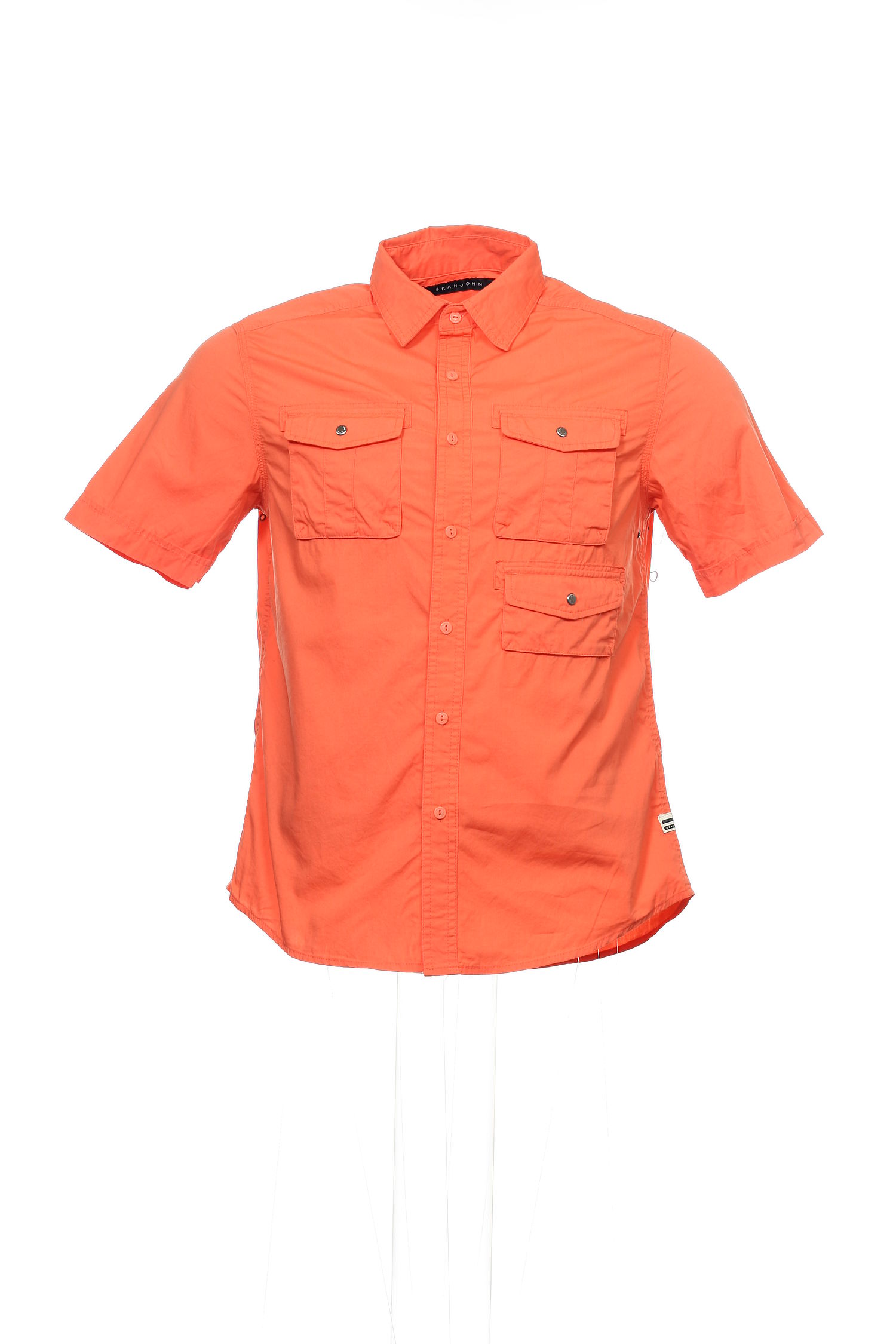 Sean John Sean John Orange Button Down Shirt Sport , Size Small