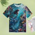 thumbnail image 4 of Mermaid Glitter Fish Scale Girls Women's T-Shirt Short Sleeve T Shirts Tops Tee Ladies Loose T, 4 of 6