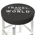 thumbnail image 3 of Daiia Travel The World1 Stool Covers Round,Round Bar Stool Covers Waterproof Bar Chair Covers Washable Stool Cushion Slipcover for 12-14 Inch Chair-12 inch, 3 of 7