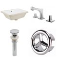thumbnail image 1 of 18.25-in. W CUPC Rectangle Bathroom Undermount Sink Set In White - Chrome Hardware - Overflow Drain Incl. AI-25927, 1 of 9