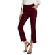 thumbnail image 4 of VISgogo Pantalones recortados casuales para mujer, cintura alta, color sólido, pierna acampanada, pantalones divididos con bolsillos VISgogo  moda, 4 of 7